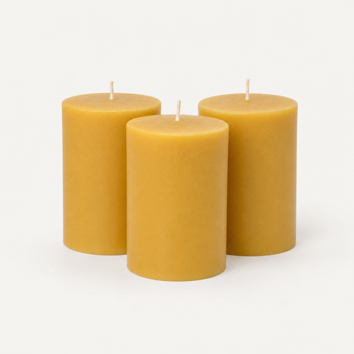 Pure Beeswax Candle, Set of 3