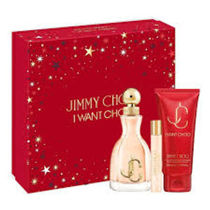 Experience a sense of desirability, confidence and glamour with the new Jimmy Choo fragrance for women. I Want Choo Eau de Parfum is a sparkling floral oriental fragrance infused with velvet peach and vanilla that gives way to a floral inflection of jasmine and red spider lily. The I Want Choo woman is a decision maker with a feel-good spirit who is here to have fun. I Want Choo, the perfect accessory for a modern and glamorous woman.
3PC Jimmy Choo I Want Choo Luxury Set, Eau de Parfum
-3.3oz Eau de Parfum
3.3oz Body Lotion
-.25oz Mini Eau de Parfum Experience a sense of desirability, confidence and glamour with the new Jimmy Choo fragrance for women. I Want Choo Eau de Parfum is a sparkling floral oriental fragrance infused with velvet peach and vanilla that gives way to a floral inflection of jasmine and red spider lily. The I Want Choo woman is a decision maker with a feel-good spirit who is here to have fun. I Want Choo, the perfect accessory for a modern and glamorous woman.
3PC Jimmy Choo I Want Choo Luxury Set, Eau de Parfum
-3.3oz Eau de Parfum
3.3oz Body Lotion
-.25oz Mini Eau de Parfum