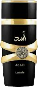 LATTAFA ASAD 3.4 EAU DE PARFUM SPRAY FOR MEN

Asad was launched in 2021. Top notes are Black Pepper, Pineapple and Tobacco; middle notes are Patchouli, Coffee and Iris; base notes are Vanilla, Amber, Dry Wood, Benzoin and Labdanum.