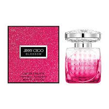 Jimmy Choo Blossom Eau de Parfum is a bold new bouquet for bright young party girls. Sparkling and vivacious, one spritz of Blossom gives the wearer an invisible cloak of confidence. The floral fragrance opens with top notes of red berries blended with a citrus cocktail. A delicate heart of sweet pea and rose complements rich and sensual base notes of white musk and sandalwood. Jimmy Choo Eau de Parfum 1.3oz