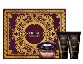 Versace Crystal Noir by Versace Fragrance for Women 3 Piece Gift Set A magical fragrance for the true Versace woman. Versace Crystal Noir is a mystic floral-oriental scent that is genuine, feminine, and leaves a lasting intriguing impression that attracts anyone that experiences it. A dark fragrance with notes of plum and cedar wrap you in lush floral notes for an unforgettable scent.

Gift Set Includes:  Eau de Toilette Spray 1.7 oz, Body Lotion 1.7 oz, Bath and Shower Gel 1.7 oz

Versace Crystal Noir 3 Piece Gift Set