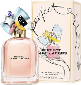 Absolutely perfect just the way you are. With Perfect Marc Jacobs Eau de Parfum for women, the designer sends the message out loud and clear: you don't need to change a thing. A fragrant manifesto to inspire you to practice self-love, self-acceptance, and self-care by embracing all the unique quirks that make you who you are. As Marc Jacobs himself likes to say: "I'm perfect as I am". This is a playful, unexpected comfort floral perfume for women who know and cherish who they are for what they are, a scent for adventurous souls who nurture their individuality and seek out originality in everything they do.

Breath-takingly bright and modern, Perfect may be unconventional, but remains an utterly feminine eau de parfum for women comfortable with their own bodies and minds. It's all about the delicious contrast of being here, with a sparkling, juicy facet clashing and intertwining with a deeply grounding comfort scent. Tangy, mouth-watering rhubarb opens the show with a flood of fragrant juiciness, with solar daffodil hot on its heels. This floral fruity accord is tempered with smooth, creamy almond milk at the heart, finishing off with a gorgeous, mellow dry-down of cedarwood and cashmeran skin scent. Perfect is nothing you would expect and everything it needs to be. #MJPerfect #PerfectAsIAm

Top Notes: Rhubarb, Daffodil Middle Notes: Almond Milk Bottom Notes: Cashmeran

MARC JACOBS PERFECT, EAU DE PARFUM 3.3oz