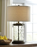 Tailynn - Glass Table Lamp  - Clear / Bronze Finish