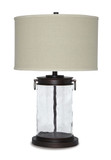 Tailynn - Glass Table Lamp  - Clear / Bronze Finish