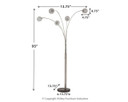 Winter - Metal Arc Lamp  - Silver Finish