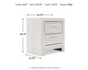 Altyra - White - Two Drawer Night Stand