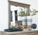 Paxton Place - Wood Landscape Mirror - Dove Tail Grey
