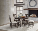 Westley Falls - Curved Bench With Upholstered Seat - Graphite
