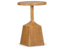 Lindon - Round Pedestal Accent End Table - Belgian Wheat