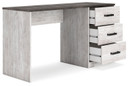 Shawburn - Home Office Desk - White / Dark Charcoal Gray