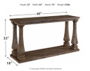 Johnelle - Gray - Sofa Table