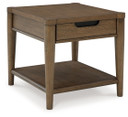 Roanhowe - Brown - Rectangular End Table