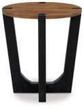 Hanneforth - Round End Table - Brown