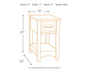 Breegin - Brown - Chair Side End Table - 1 Drawer