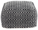 Jasett - Black / Ivory - Pouf
