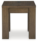 Rosswain - Square End Table - Warm Brown