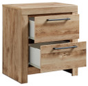Hyanna - Two Drawer Night Stand - Tan Brown