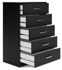 Finch - Five Drawer Chest - 46" Height - Black