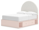 Wistenpine - Upholstered Panel Bed With Storage