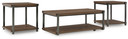 Trindwick - Brown / Gun Metal - Occasional Table Set (Set of 3)
