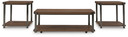Trindwick - Brown / Gun Metal - Occasional Table Set (Set of 3)