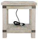 Carynhurst - Rectangular End Table - White Wash Gray
