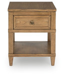 Sharlance - Rectangular End Table - Light Brown