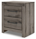Graystorm - Two Drawer Night Stand - Brown Gray