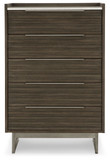Arkenton - Five Drawer Chest - Grayish Brown / White