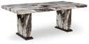 Jeshina - Dining Table - Dark Brown / Beige