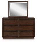 Dilenno - Dresser And Mirror - Dark Brown