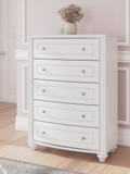 Kozlani - Five Drawer Chest - White
