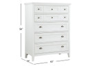 Heron Cove - Two Tone Drawer Chest - Chalk White And Dovetail Gray