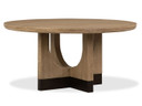 Tristan - 60" Round Dining Table - Swiss Coffee