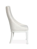 Kingston - Upholstered Host Chair (Set of 2) - Whisper White And Cerused Nutmeg
