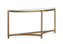 Cassidy - Demilune Sofa Table - Aged Brass And Volakas Classic