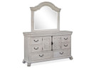 Bronwyn - Drawer Dresser With Shaped Mirror - Alabaster