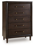 Dantenton - Five Drawer Chest - Merlot