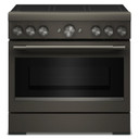 KitchenAid® 36-Inch 6-Element Induction Freestanding Commercial-Style Range with Air Fry KFIS936SBE