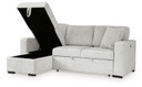 Wohlen - 2-Piece Sectional With Pop Up Sleeper And LAF Corner Chaise - Alloy