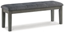 Hallanden - Large UPH Dining Room Bench - Black / Gray