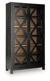 Christop - Accent Cabinet - Black / Brown