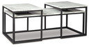 Donnesta - Occasional Table Set (Set of 3) - Gray / Black
