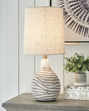 Aleela - Metal Table Lamp  - White / Gold Finish