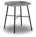 Laverford - Round End Table - Chrome / Black