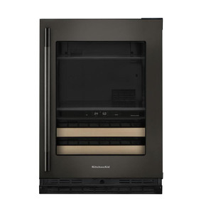 Kitchenaid® 24" Beverage Center with Glass Door and Wood-Front Racks KUBR524SBE