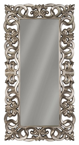 Lucia - Floor Mirror - Antique Silver Finish