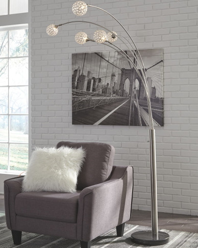 Winter - Silver Finish - Metal Arc Lamp
