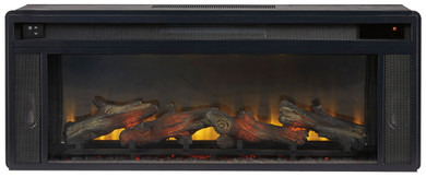 Entertainment Accessories - Fireplace Insert - Rectangular - Black