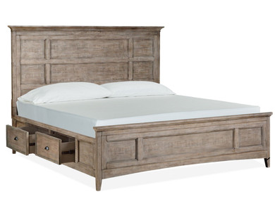 Paxton Place - Complete Panel Bed With Storage Rails